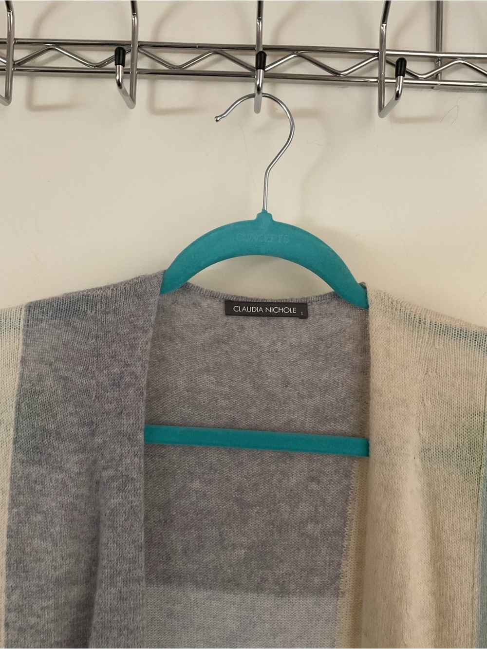 Cashmere Colorblock Open-Front Cardigan - Picture 2 of 5